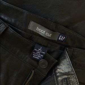 Vintage Black Leather Pants Gap